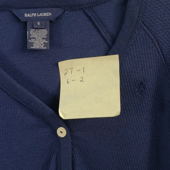 Ralph Lauren Polo Navy Button Down Cardigan Size 6 - Picture 5 of 5